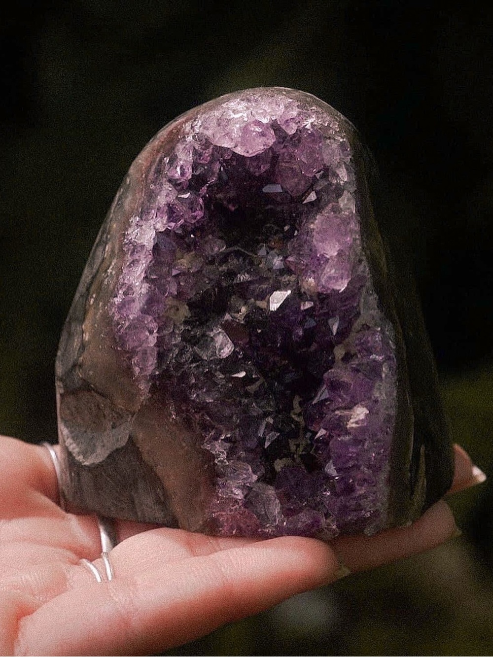 Purple Amethyst Crystal Geode